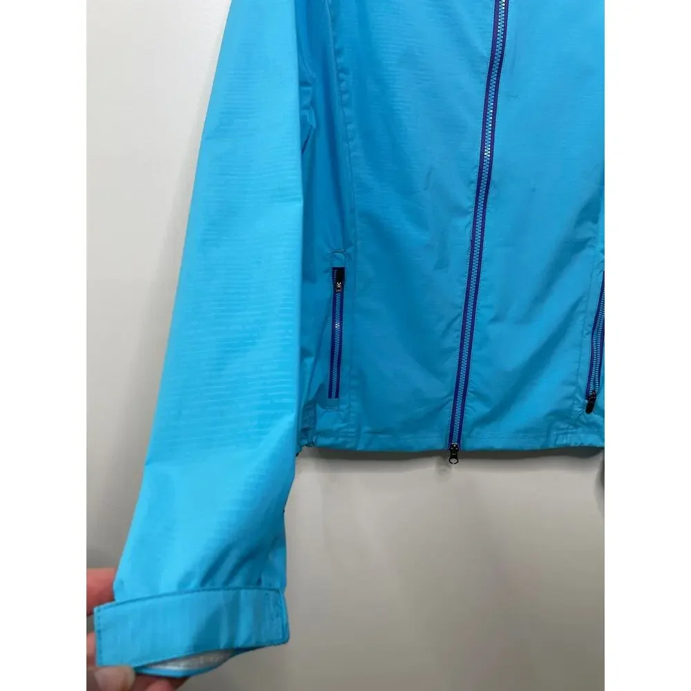 Kate Lord Full Zip Windbreaker Golf Jacket Outerwear Long Sleeve Collar Blue‎ M